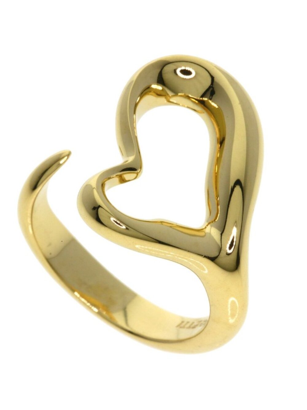 Tiffany & Co Open Heart Ring 18k Yellow Gold